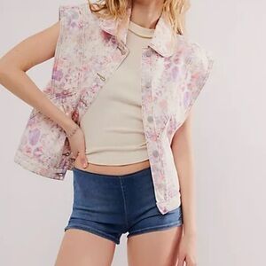 NWT Free People X Driftwood Shane x Sweet Romeo Vest in White